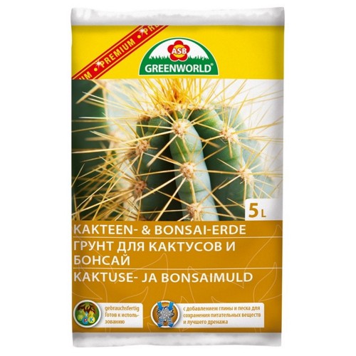 Kaktusemuld Premium Greenworld 5 l